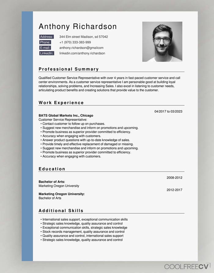 Resume 2019 new template