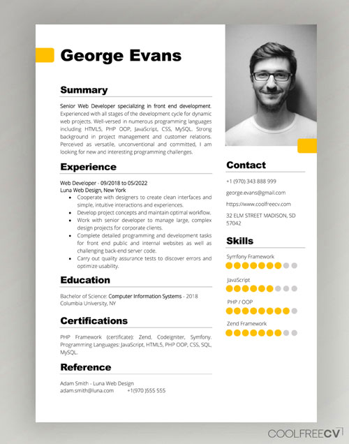 free CV template Word docx  