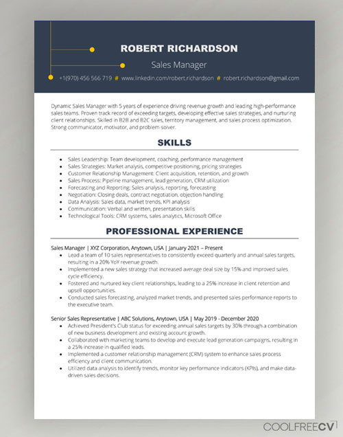 ATS-friendly resume template Word